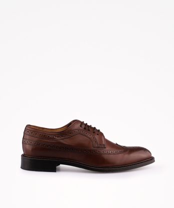 SAPATO WINGTIP BROGUE TOSCANINI ESTILO CLÁSSICO DE ATACADOR COM SOLA DE COURO